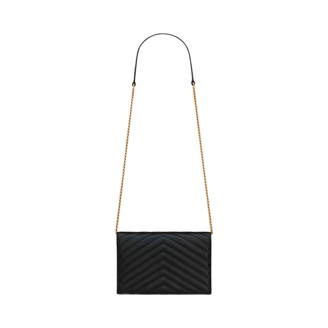 생로랑 램스킨 카산드라 엔벨로프 체인 월렛 블랙(Saint Laurent Cassandre Envelope Chain Wallet in Lambskin Black) - 2