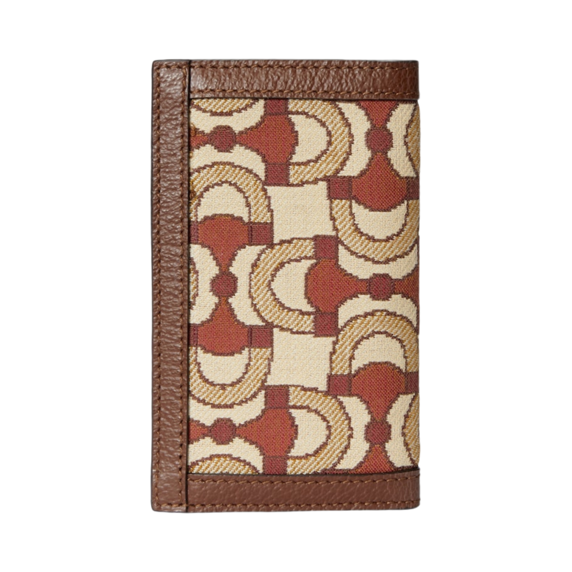 구찌 인터로킹 G 롱 카드 케이스 베이지 다크 레드 코튼(Gucci Interlocking G Long Card Case Beige Dark Red Cotton) - 3
