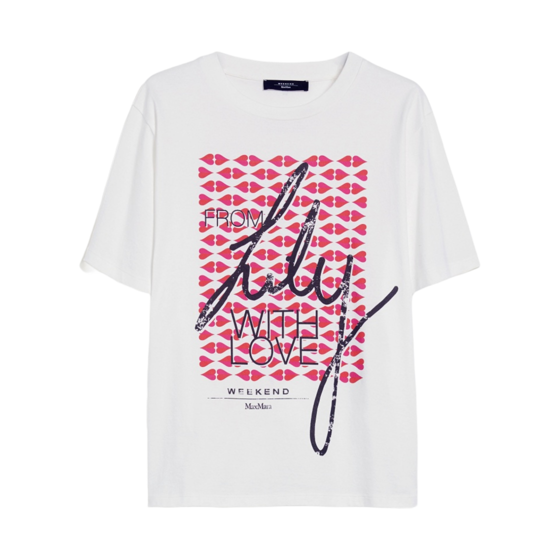 (W) 위켄드 막스마라 가티니 코튼 저지 티셔츠 화이트((W) Weekend Max Mara Gttini Cotton Jersey T-shirt White) - 1