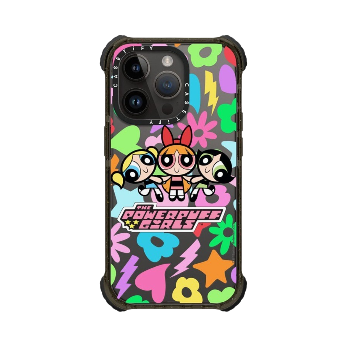 케이스티파이 x 파워퍼프걸 아이폰 아이콘 울트라 임팩트 범퍼 케이스 클리어 블랙(Casetify x The Powerpuff Girls iPhone Icons Ultra Impact Bumper Case Clear Black) - 3