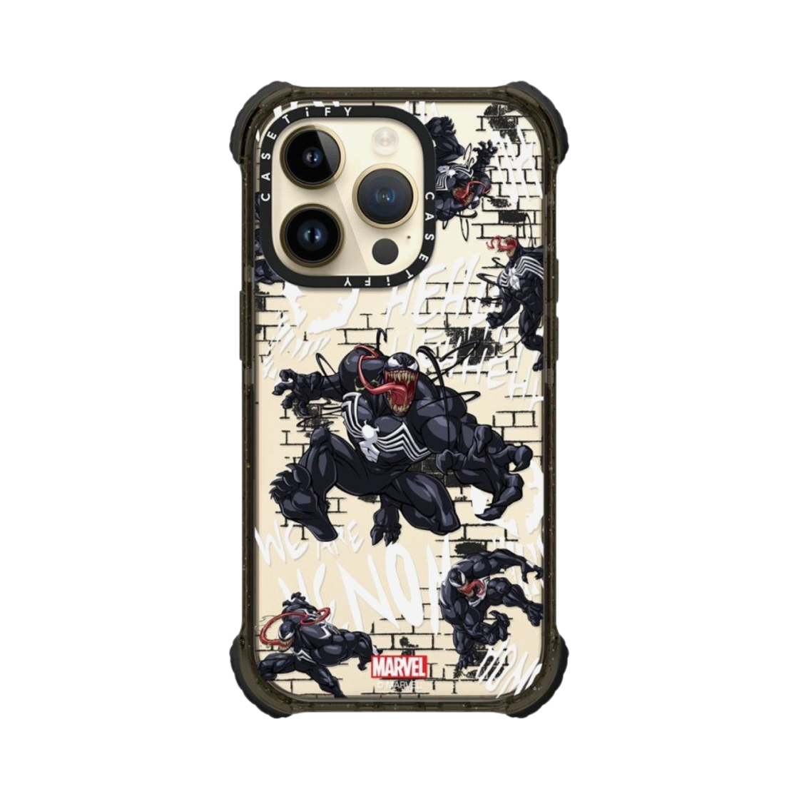 케이스티파이 x 마블 아이폰 베놈 패턴 울트라 임팩트 범퍼 케이스 클리어 블랙(Casetify x Marvel iPhone Venom Pattern Ultra Impact Bumper Case Clear Black) - 4