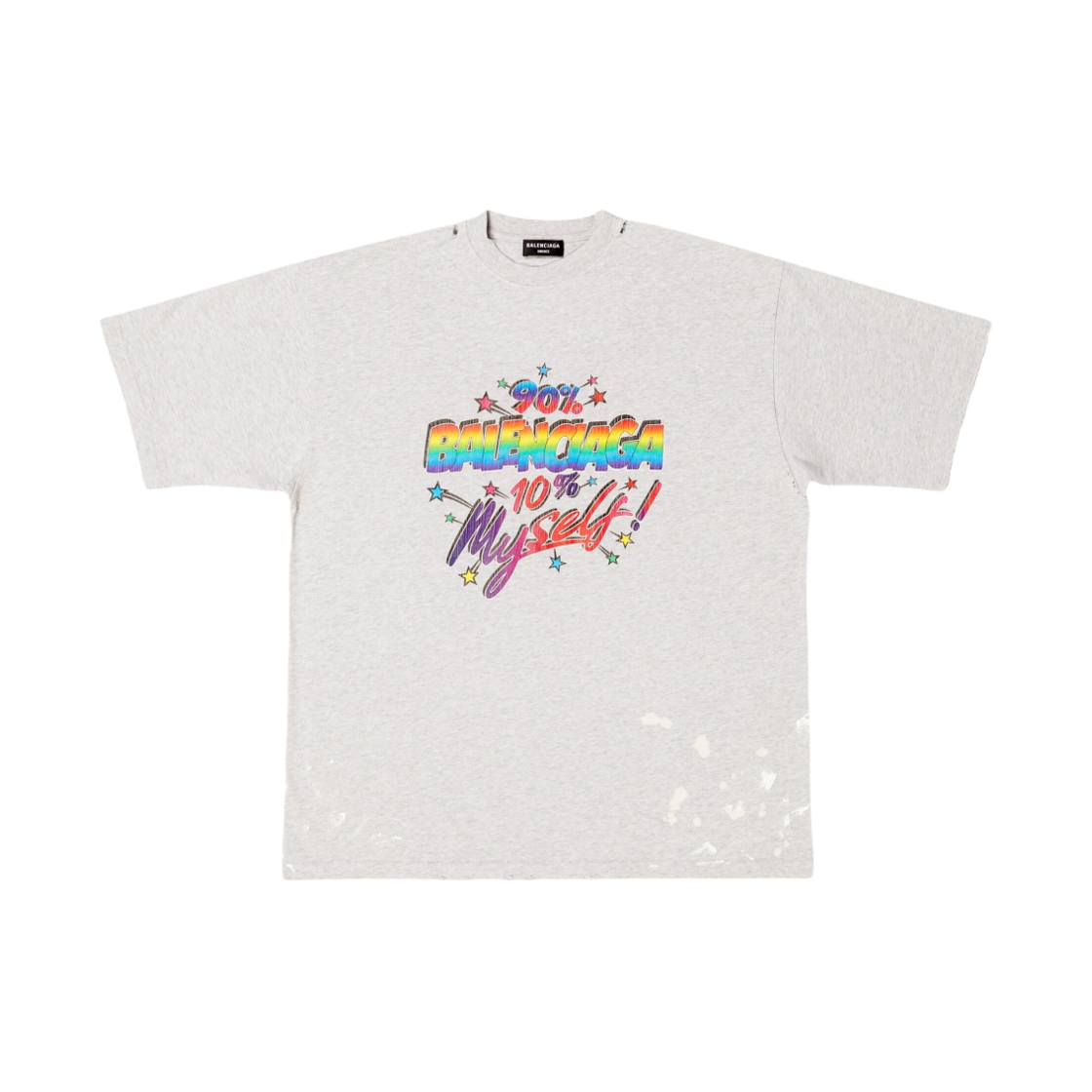 발렌시아가 90/10 라지 핏 티셔츠 그레이