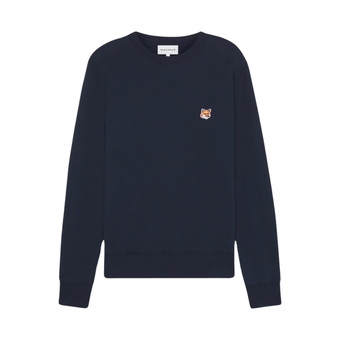 메종 키츠네 폭스 헤드 패치 레귤러 스웨트셔츠 잉크 블루(Maison Kitsune Fox Head Patch Regular Sweatshirt Ink Blue)