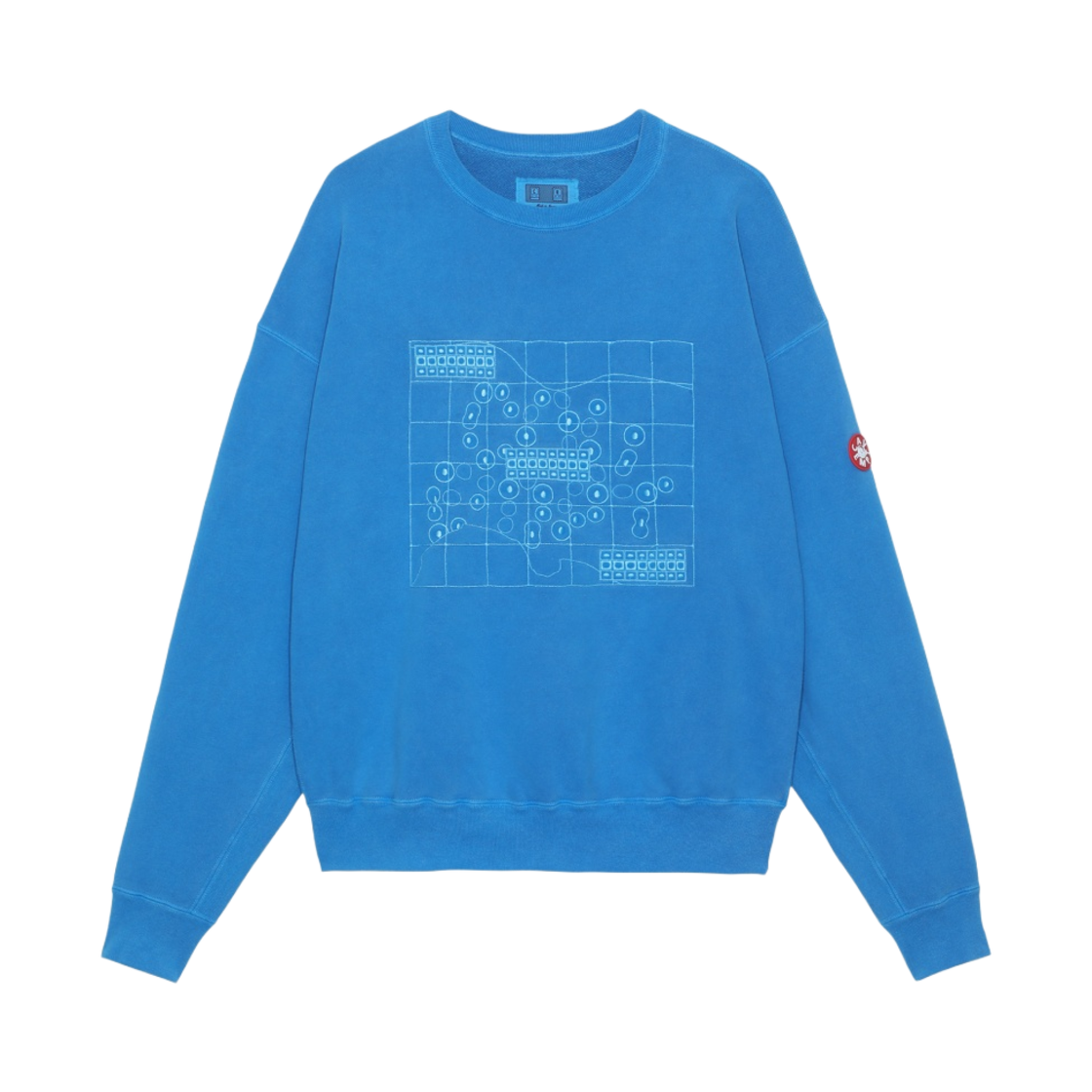 카브엠트 오버다이 어레인지먼트 크루넥 블루 - 23SS(Cav Empt Overdye Arrangement Crew Neck Blue - 23SS) - 1