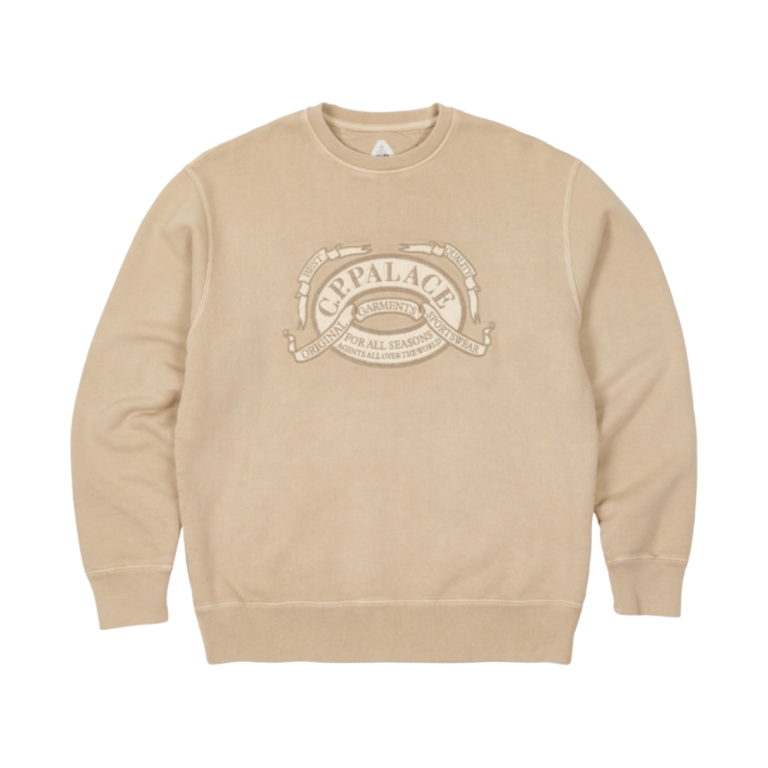 팔라스 x C.P. 컴퍼니 클래식 오버 다이드 크루넥 스웨트셔츠 스톤 - 22FW