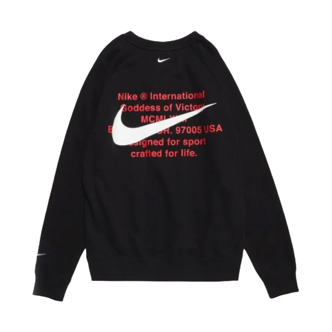 나이키 NSW 더블 스우시 스웨트셔츠 블랙 화이트 - 아시아(Nike NSW Double Swoosh Sweatshirt Black White - Asia) - 2