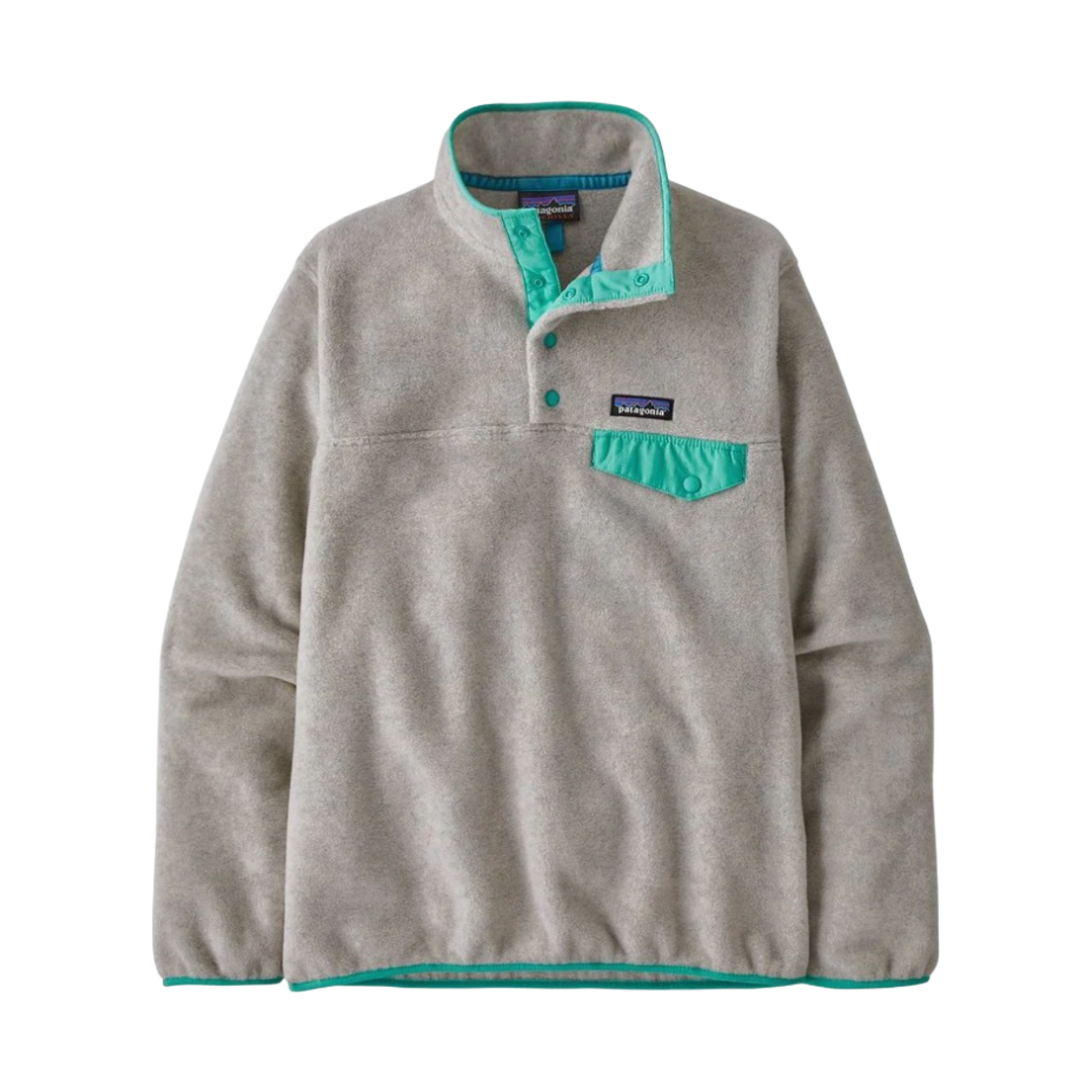 (W) 파타고니아 라이트웨이트 신칠라 스냅-T 플리스 풀오버 오트밀 헤더((W) Patagonia Lightweight Synchilla Snap-T Fleece Pullover Oatmeal Heather) - 1