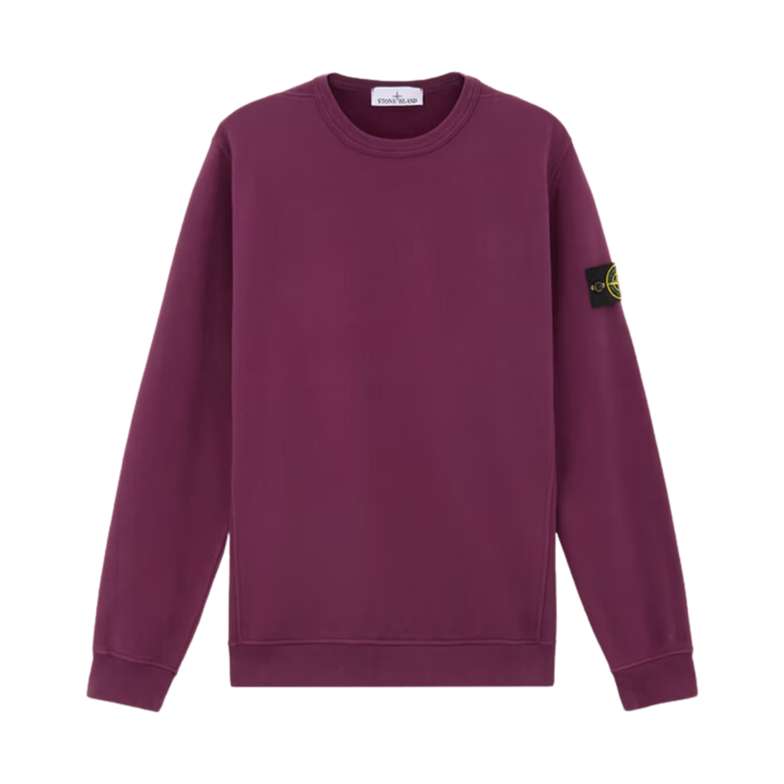 811562420-V0011 Stone Island 62420 Brushed Organic Cotton Fleece Crewneck Sweatshirt Burgundy - 24FW