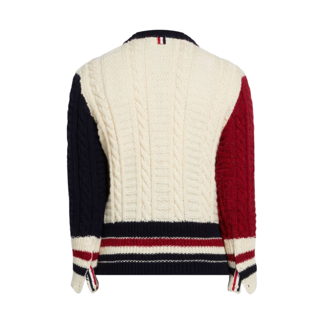 톰브라운 펀믹스 모헤어 트위드 스트라이프 풀오버 화이트(Thom Browne Fun-Mix Mohair Tweed Stripe Pullover White) - 2