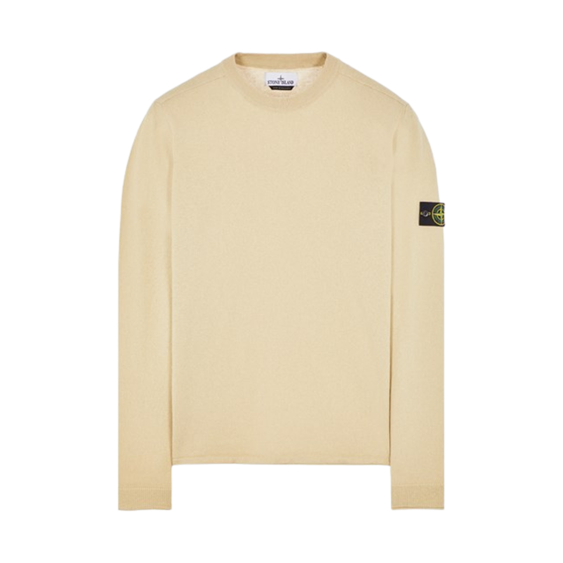 8015532B9-V0091 Stone Island 532B9 Raw Hand Cotton Crewneck Knit Ecru - 24SS
