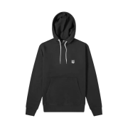 Maison Kitsune Grey Fox Head Patch Classic Hoodie Black
