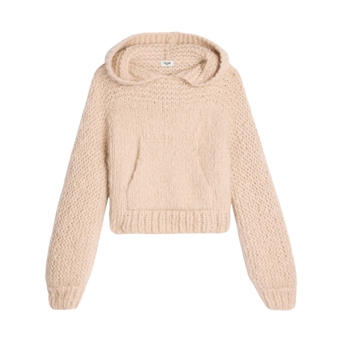 (W) 셀린느 캐시미어 울 후드 스웨터 오트밀((W) Celine Hooded Sweater in Cashmere Wool Oatmeal) - 1