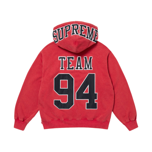 Supreme Team 94 Hooded Sweatshirt Red - 25SS