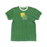 Kapital 20-T Ringer T-Shirt Peckish Rainbow Patch Green