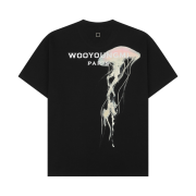Wooyoungmi Luminous Jellyfish Back Logo T-Shirt Black - 24SS