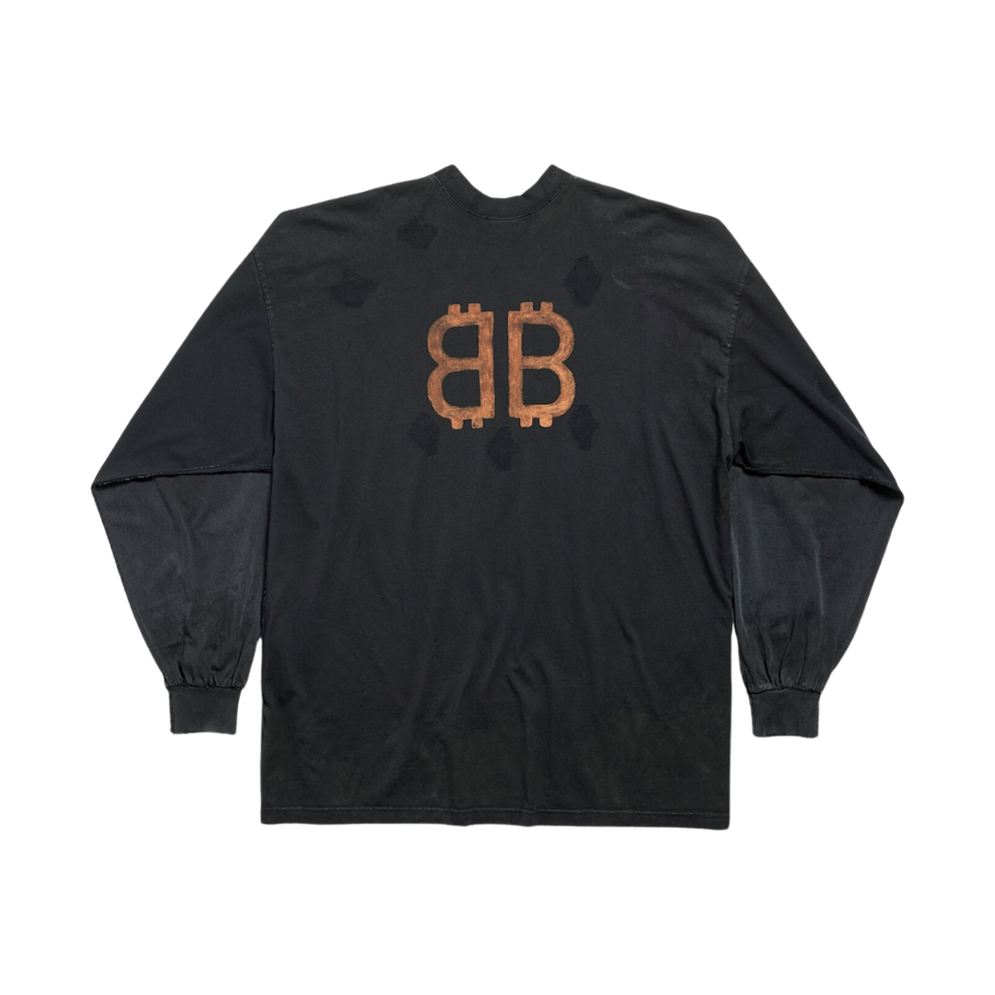 발렌시아가 파리 문 더블 프론트 오버사이즈 롱슬리브 티셔츠 블랙(Balenciaga Paris Moon Double Front Oversized Long Sleeve T-Shirt Black) - 2