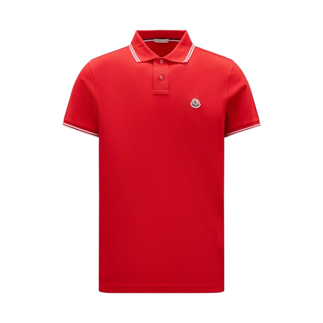 몽클레르 로고 폴로 셔츠 스칼렛 레드 - 23SS(Moncler Logo Polo Shirt Scarlet Red - 23SS) - 1