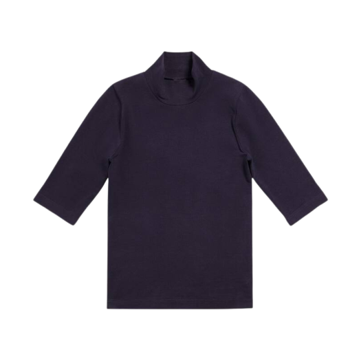 Balenciaga 3B Sports Icon Fitted Long Sleeve Turtleneck Navy Blue