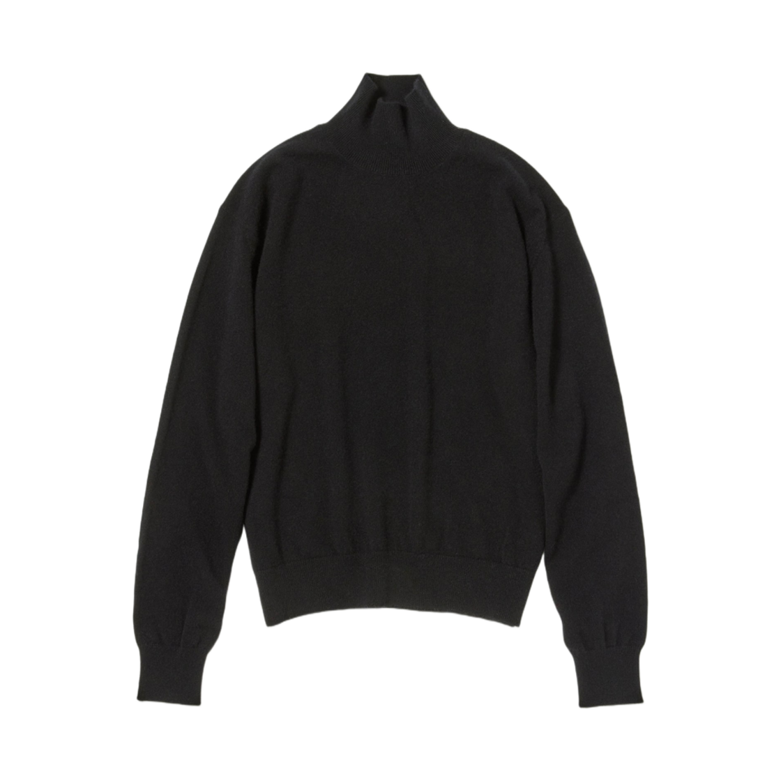 (W) 오라리 베이비 캐시미어 니트 터틀 탑 블랙 - 24AW((W) Auralee Baby Cashmere Knit Turtle Top Black - 24AW) - 1