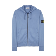 Stone Island 64220 Full Zip Hooded Sweatshirt Avio Blue - 22FW