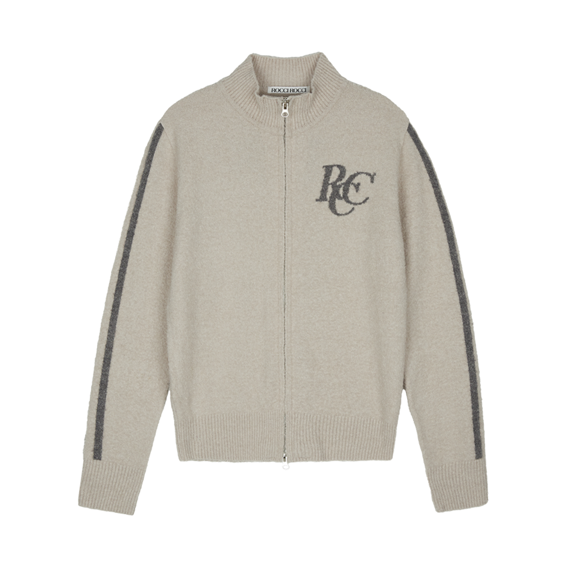 R4AK0211LGOS ROCCI ROCCI RCC 2way Track Knit Zipup Ecru Sand