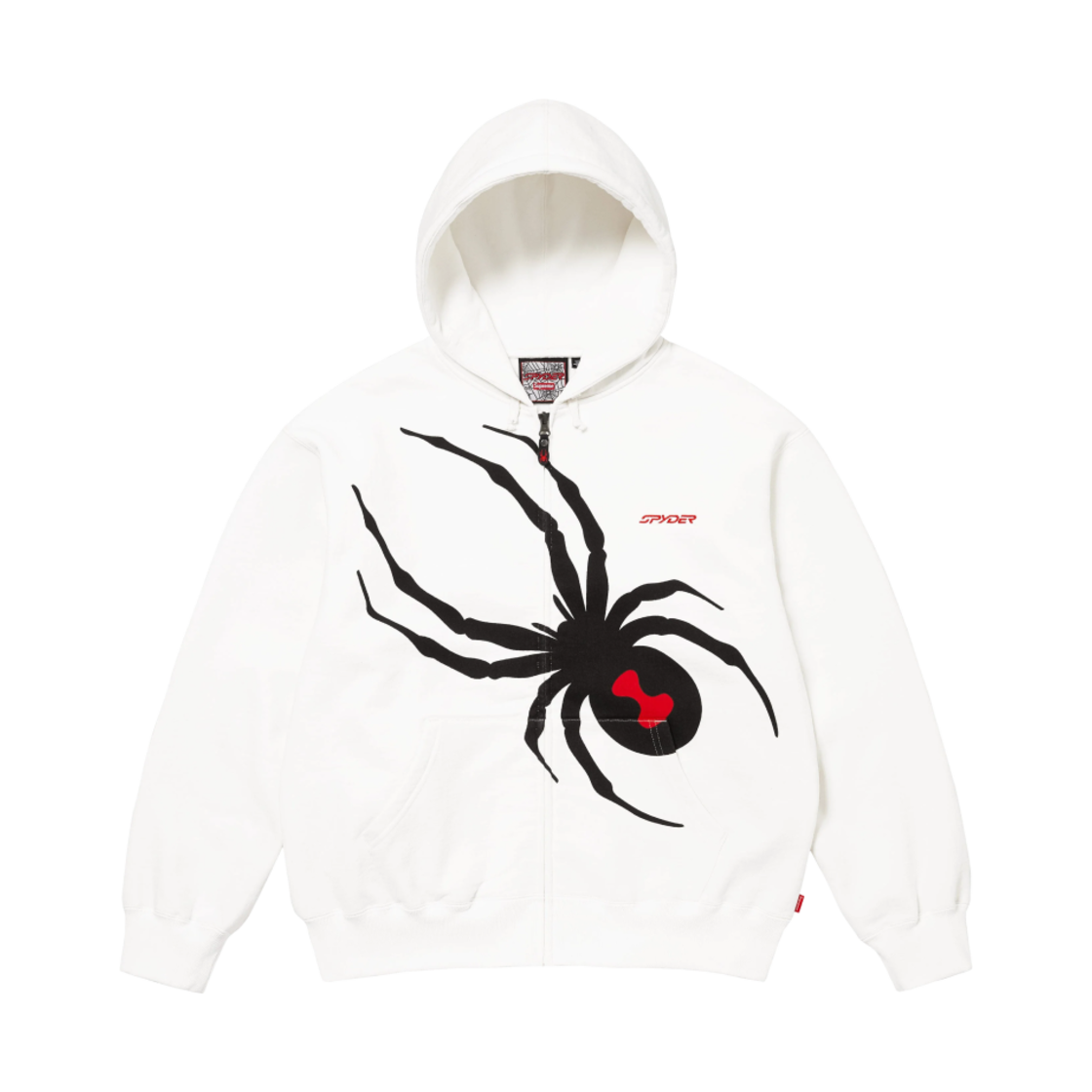 슈프림 x 스파이더 집업 후드 스웨트셔츠 화이트 - 24FW(Supreme x Spyder Zip Up Hooded Sweatshirt White - 24FW)