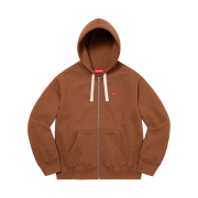 Supreme Small Box Drawcord Zip Up Hooded Sweatshirt Brown - 22FW