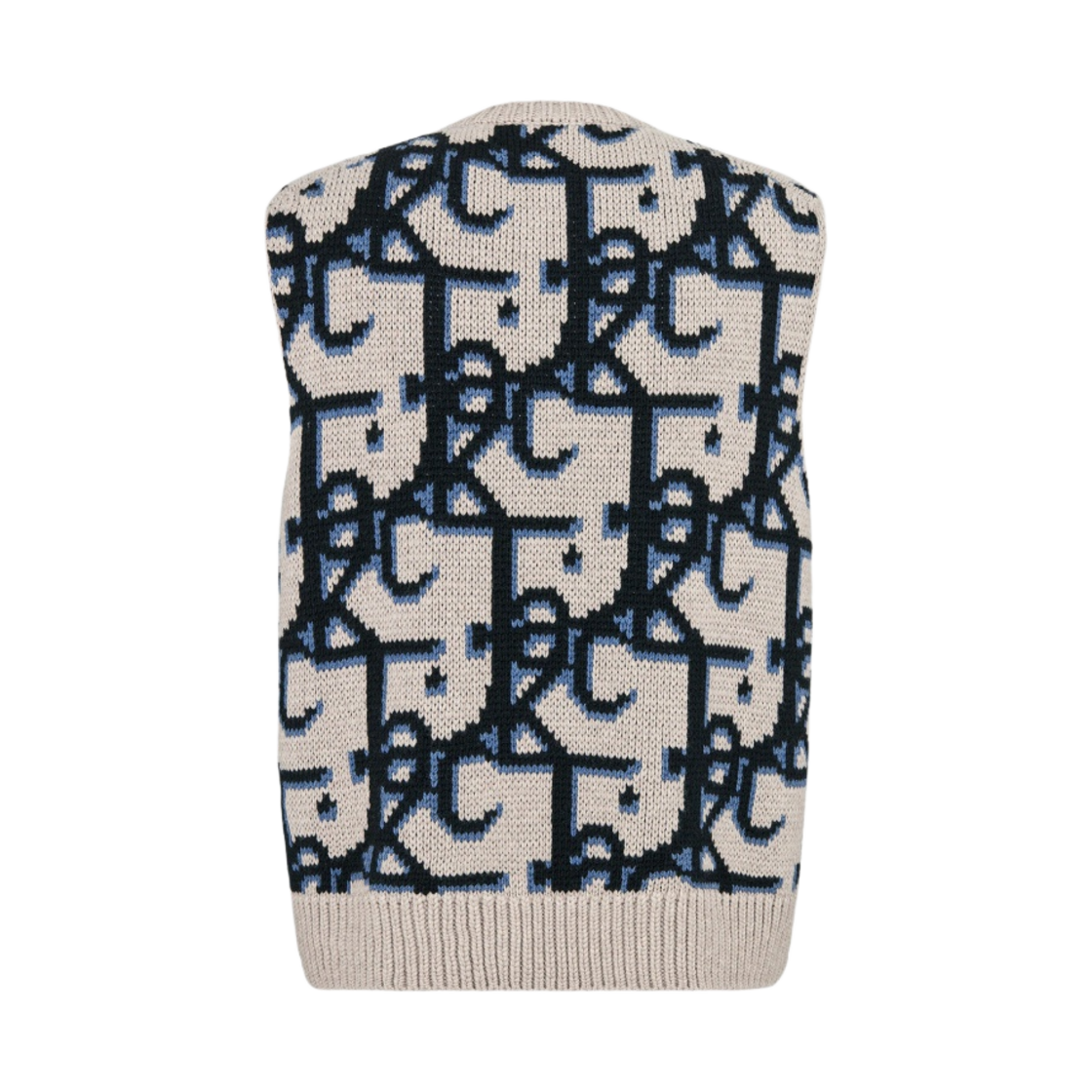 디올 x 캑터스 잭 오버사이즈 슬리브리스 스웨터 베이지 블랙(Dior x Cactus Jack Oversized Sleeveless Sweater Beige Black) - 2