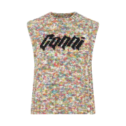 (W) Ganni Cotton Rope Vest Multicolour