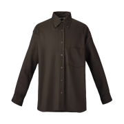 Uniqlo U Drape Shirt Longsleeve Dark Brown - KR