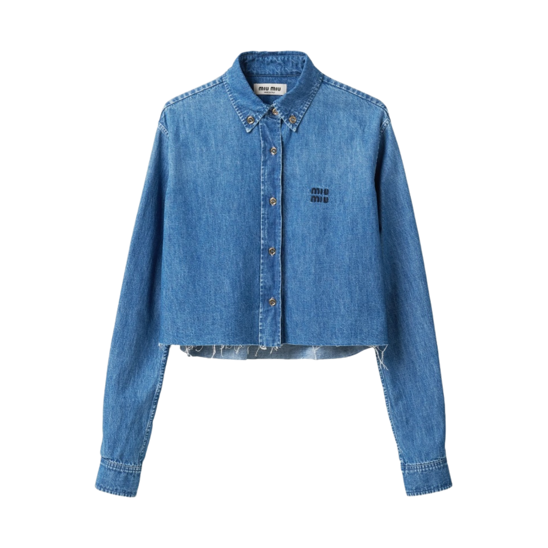(W) 미우 미우 샴브레이 셔츠 사파이어 블루