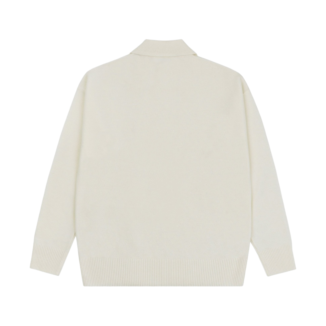 아미 스몰 하트 로고 울 폴로 오프 화이트(AMI de Coeur Wool Polo Off White) - 2