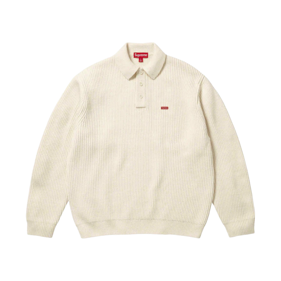 슈프림 스몰 박스 폴로 스웨터 아이보리 - 23FW(Supreme Small Box Polo Sweater Ivory - 23FW)