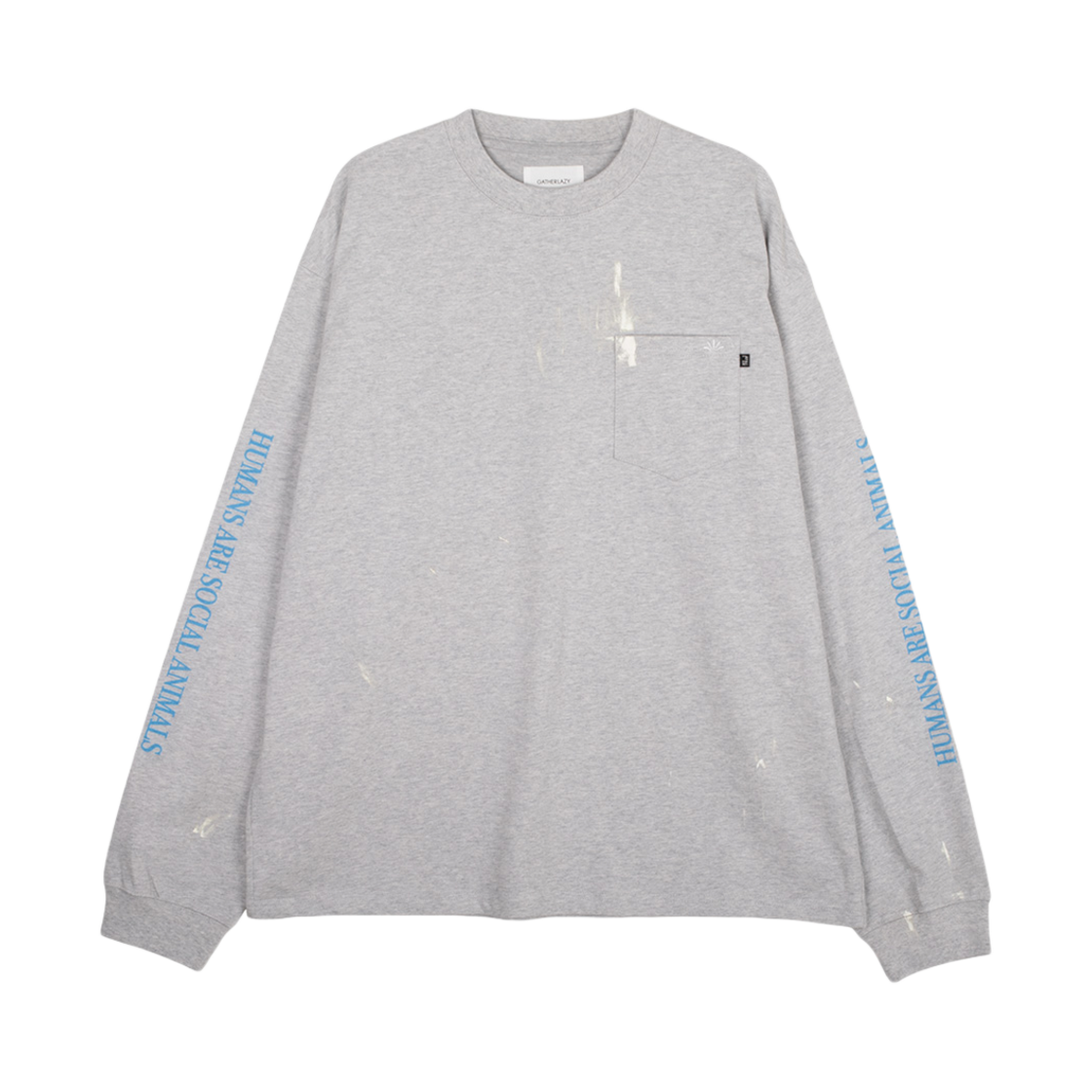 24EP3TS0093 Gatherlazy Logo Pocket Painted LS T-Shirt