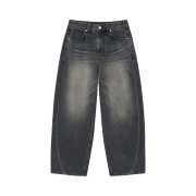 noun Wide Curved Denim Pants Black