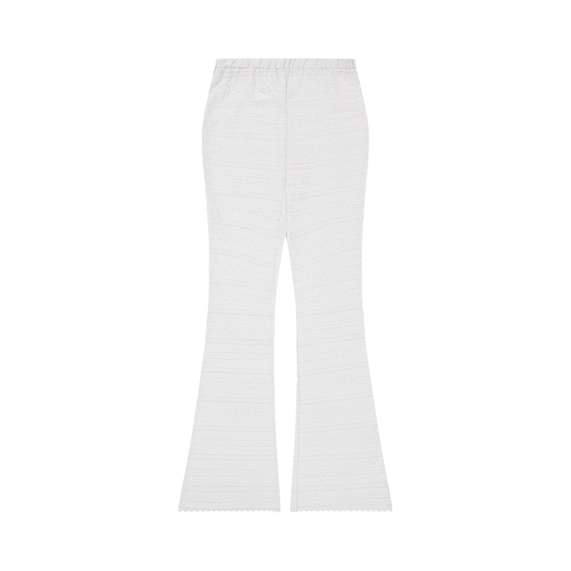 플레따 레이스 부츠컷 팬츠 화이트(FLETTA Lace Bootscut Pants White)