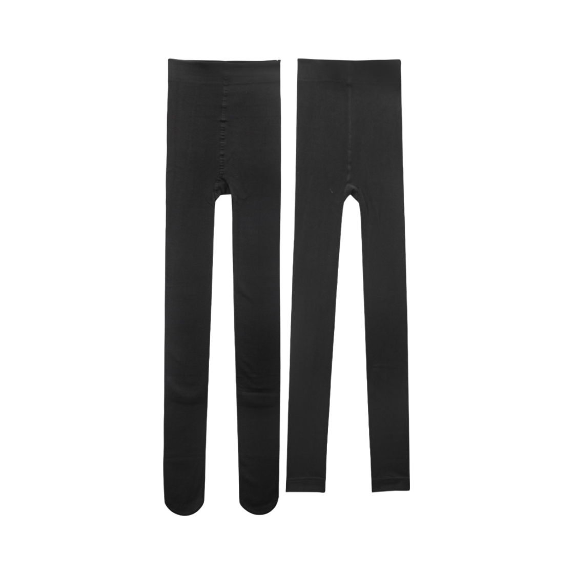 A-TIGHTS-WBL2-W (W) Aone Fleece Tights No Toe And With Toe 2Pack Black