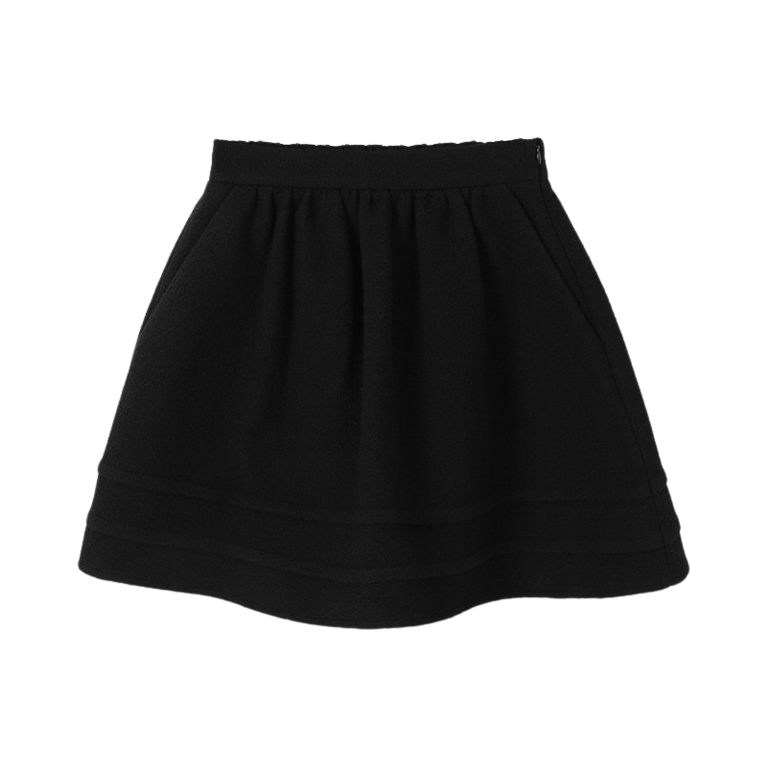 P0000BOK Tannat Boucle Flouncy Skirt Black
