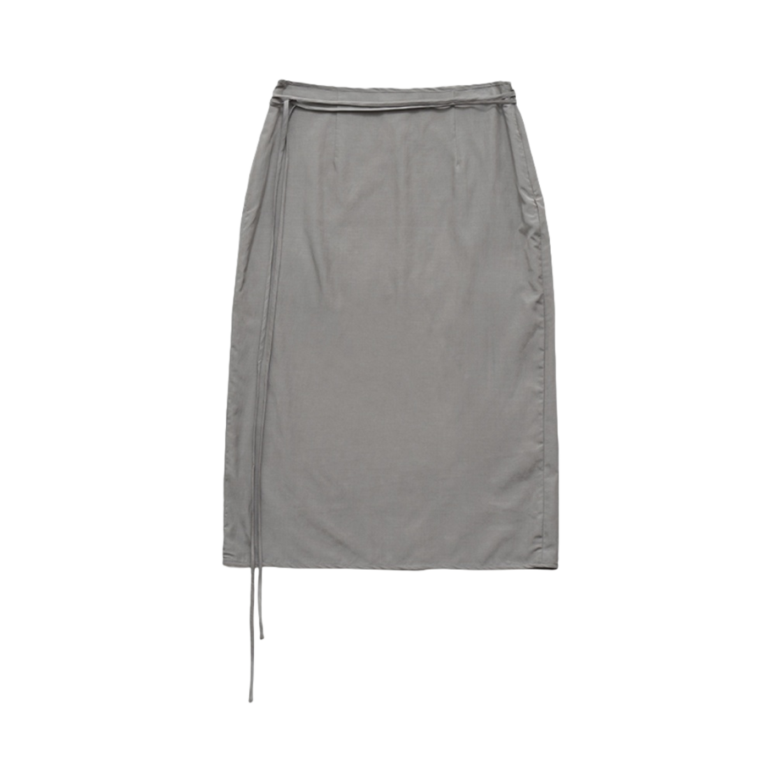 (W) 캐롤쇼페 실크 스커트 그레이((W) Carol Shoppe Silk Skirt Grey)