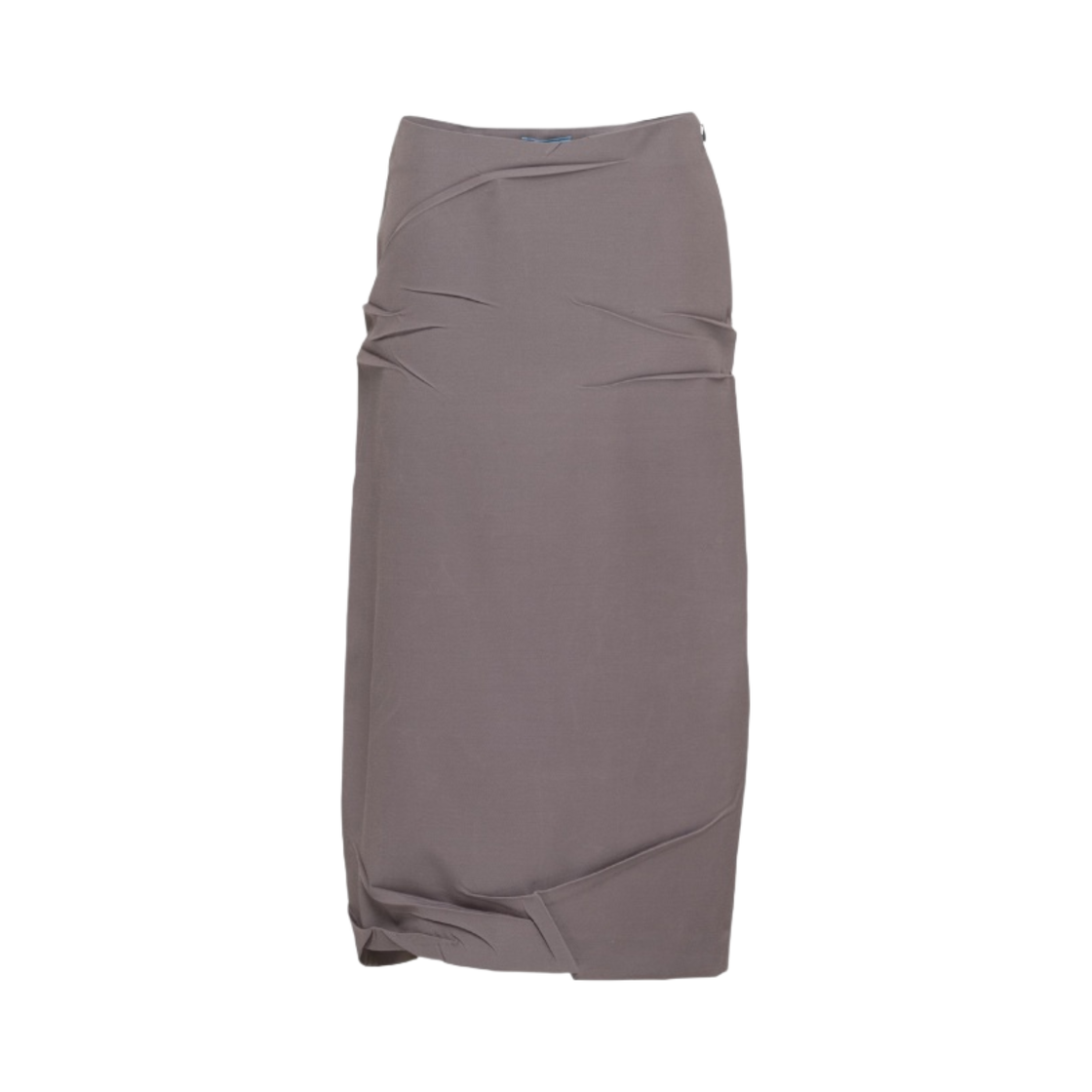 (W) 프라다 개버딘 미디 스커트 스틸 그레이((W) Prada Gabardine Midi-Skirt Steel Gray) - 1