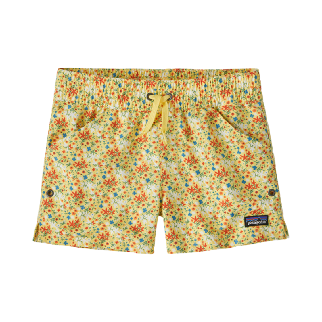 67088 (Kids) Patagonia Costa Rica Baggies Boardshorts 3 Inch Unlined Little Isla Milled Yellow