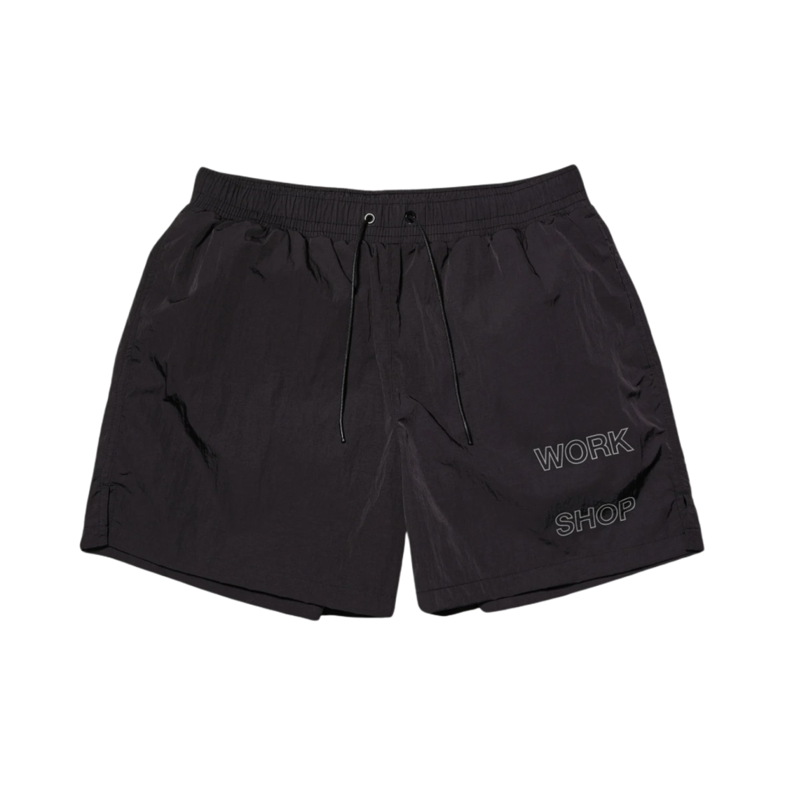 WS2244RB Our Legacy Work Shop Nylon Taffeta Running Shorts Black