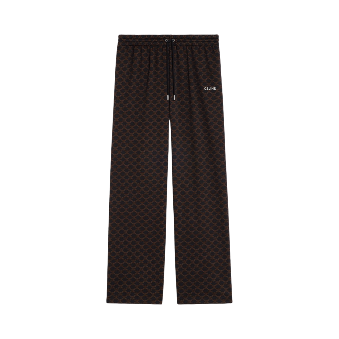셀린느 모노그램 저지 트리옹프 트랙 팬츠 느와르 마론(Celine Triomphe Track Pants in Monogram Jersey Noir Marron) - 1
