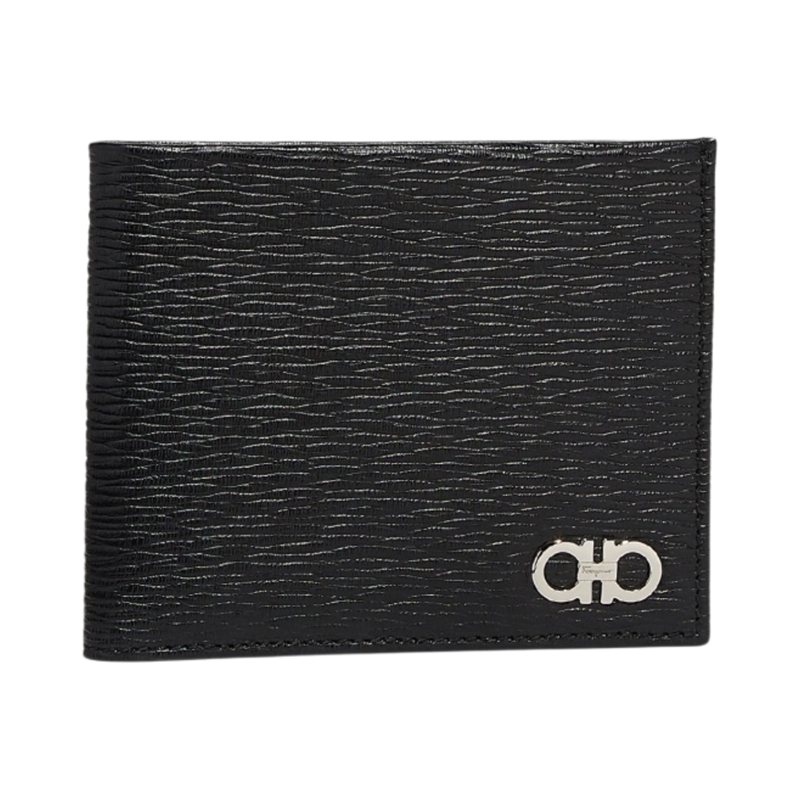 페라가모 간치니 지갑 블랙 페라가모 레드(Ferragamo Gancini Wallet Deep Black Ferragamo Red)