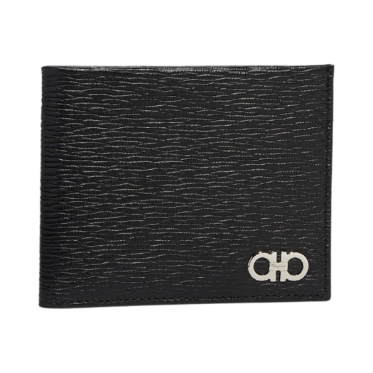 Ferragamo Gancini Wallet Deep Black Ferragamo Red