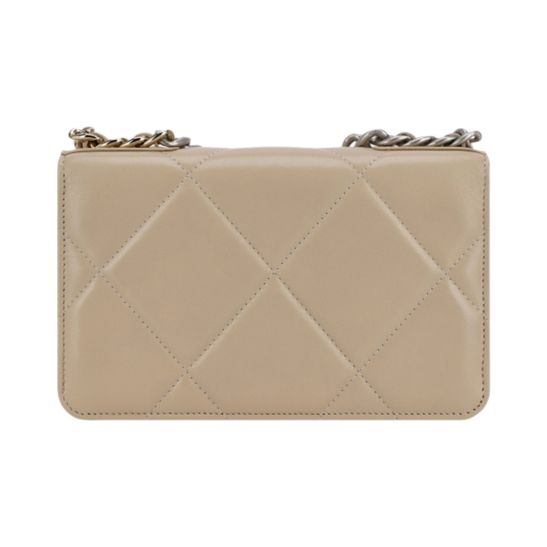 샤넬 19 체인 지갑 램스킨 & 실버 메탈 베이지(Chanel 19 Wallet On Chain Lambskin & Silver Beige) - 2