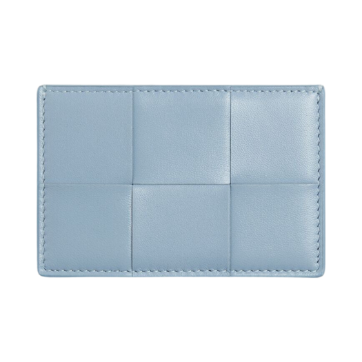 742693VCQC41729 Bottega Veneta Cassette Credit Card Case Ice