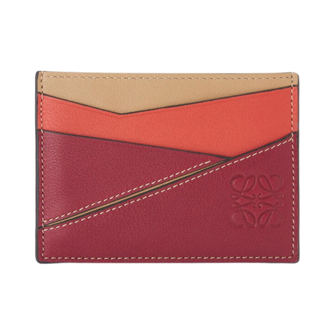 로에베 클래식 카프 스킨 퍼즐 플레인 카드 홀더 딥 레드(Loewe Puzzle Plain Card Holder in Classic Calfskin Deep Red)