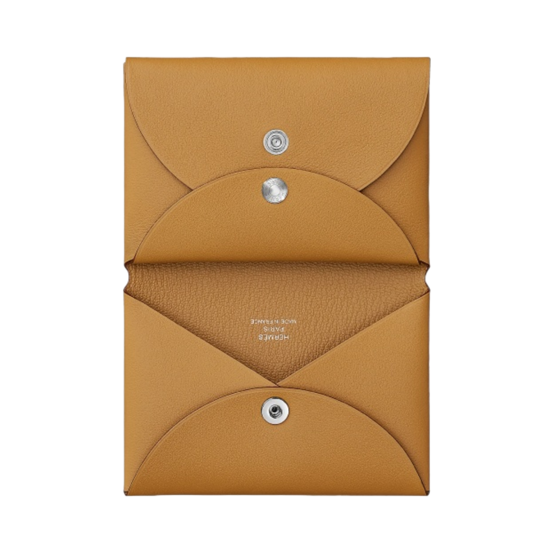 에르메스 칼비 듀오 카드 홀더 프린티드 스위프트 & 팔라듐 하드웨어 비스뀌 블랑(Hermes Calvi Duo Card Holder Printed Swift & Palladium Biscuit Blanc) - 2