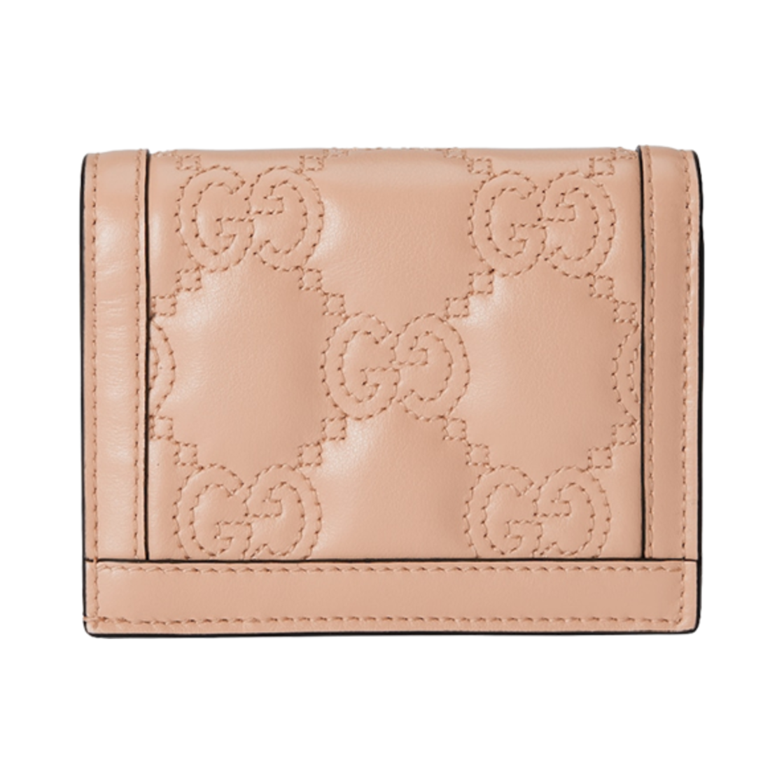 구찌 GG 마틀라세 카드 케이스 지갑 로즈 베이지 레더(Gucci GG Matelasse Card Case Wallet Rose Beige Leather) - 3